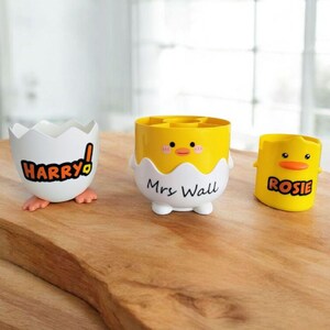 Personalised Chick Pen Pot: Easter Stationery Gift for Kids