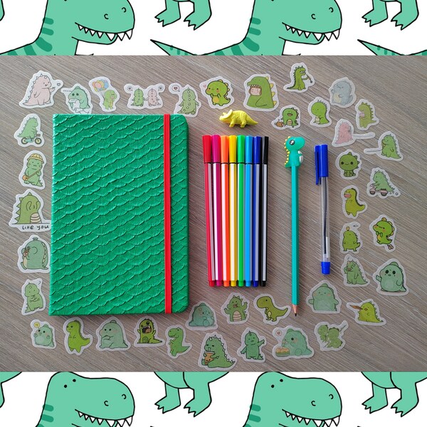 Dinosaur Stationery - Dinosaurs - Children's Stationery - Dinosaur Gift - Gifts For Kids - Dinosaur Stickers - Stationary - Boy Gift