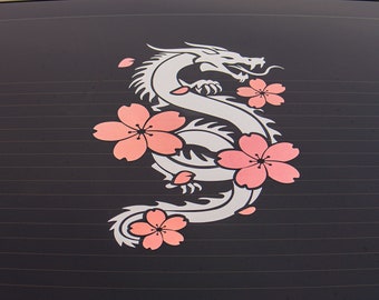 Japanese JDM Dragon Cherry Blossom Sakura Decal/Sticker