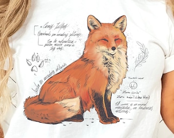 Fox T-Shirt, Fox Shirt for Her, Gift for Fox Lover, Study A Fox T-shirt, Animal Lover Shirt for Women, Cute Fox Gift, Fox Lover Gift