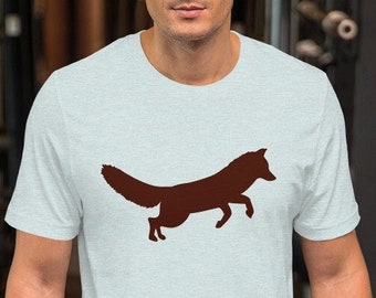 Jumping Fox Shirt, Fox T-Shirt for Her, Gift for Fox Lover, Fox Gift for Him, Animal Lover Shirt for Women, Leaping Fox Gift, Fox Lover Gift