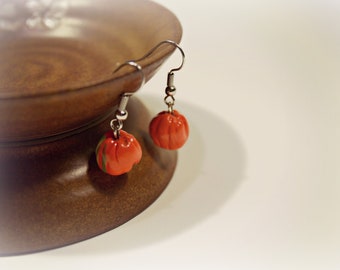 Pumpkin Earrings, Pumpkin Earings, Pumpkin Ear Rings, Fall Earrings, Fall Jewelry, Cute Earrings, Halloween, Thanksgiving Earrings