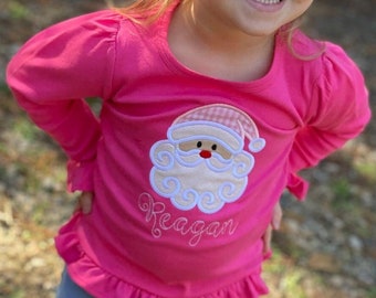 Custom a Merry Little Christmas1 Cotton Toddler Long Sleeve Ruffle Shirt Top Custom a Merry Little Christmas1 Cotton Toddler Long Sleeve Ruffle Shirt Top