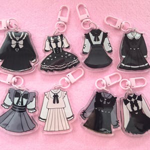 Jirai Kei, Landmine, Ryousangata, Lolita inspired Keyrings - Kawaii Japanese Fashion Dress Epoxy Keyrings