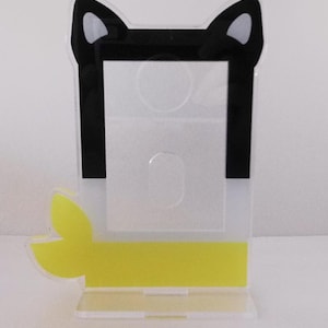 Cadre photo polaroïd P5 Morgana Cat - Adorable kawaii, anime art, porte-cartes photo, titulaire acrylique