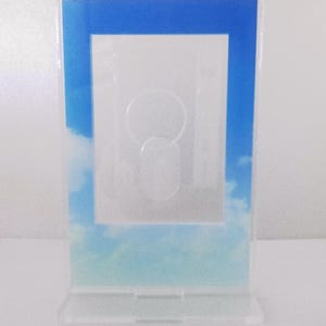 Clear blue sky simple card polaroid frame - cute kawaii anime art photocard card display holder acrylic standee