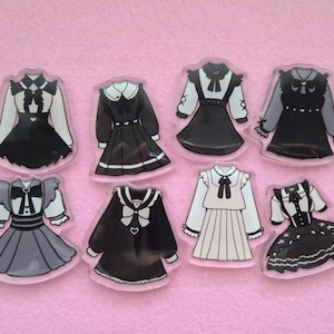 Jirai Kei, Landmine, Ryousangata, Lolita inspired acrylic pins - Cute Japanese Fashion Dress Pins