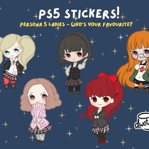 Ensemble d'autocollants Anime Girls P5 - Papier/Vinyle/Autocollants laminés/Holographiques