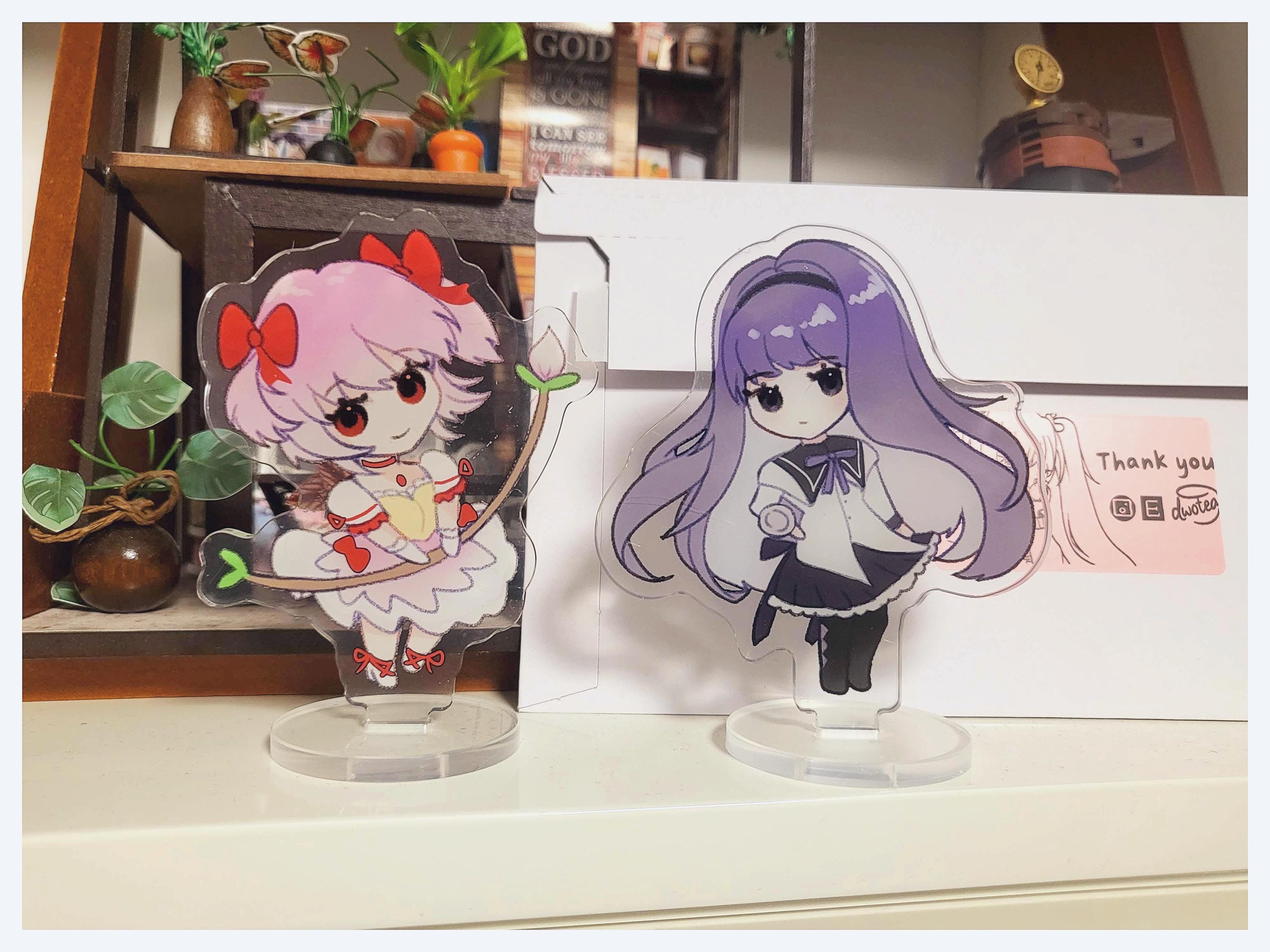 Madoka Magica Homura  - 8cm Mini Acrylic Standee - Kawaii Deskpals Computer Buddy