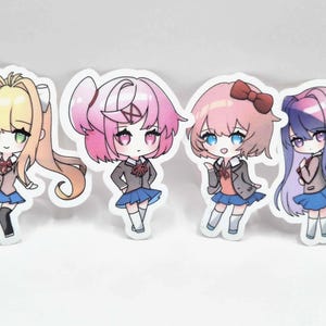 Autocollants Chibi du Club de littérature Doki Doki