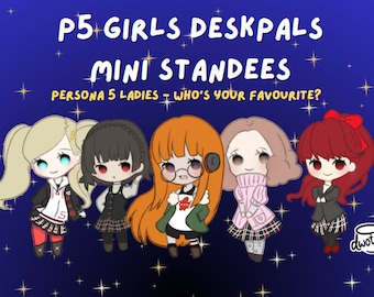 Phantom Thief P5 Girls- 6cm Mini Acrylic Standee - Kawaii Anime Game Nerd Gift Deskpals