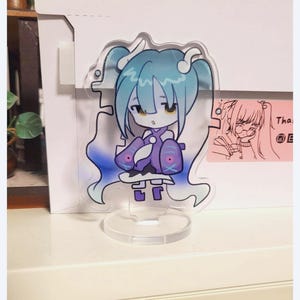 Ghost Miku  - 8cm Mini Acrylic Standee - Kawaii Deskpals Computer Buddy