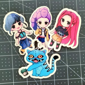 HUNTRIX stickers / Kpop inspired stickers and derpy tiger vinyl laminated stickers