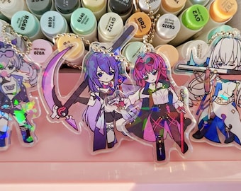 Honkai Star Rail Keychains 9 Styles Colored Keychain Stelle Himeko ...