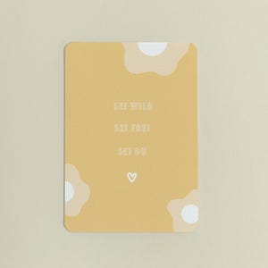 Grußkarte *Sei wild sei frei sei du* Karte Geburtstag Mädchen Jungen Glückwunsch Affirmation