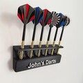 Custom Personalised Customisable Wall Mounted 6 Dart Holder Display Stand - The Perfect Christmas Gift For Darts Fans! [UK SELLER]