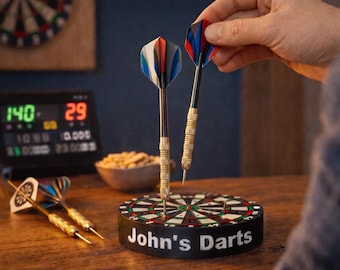 Gepersonaliseerde dartbordhouder displaystandaard - cadeau voor dartspelers!