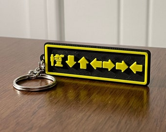 Helldivers 2 Stratagem Code Keychains - The Perfect Gift For Helldivers 2 Fans! - Black & Yellow