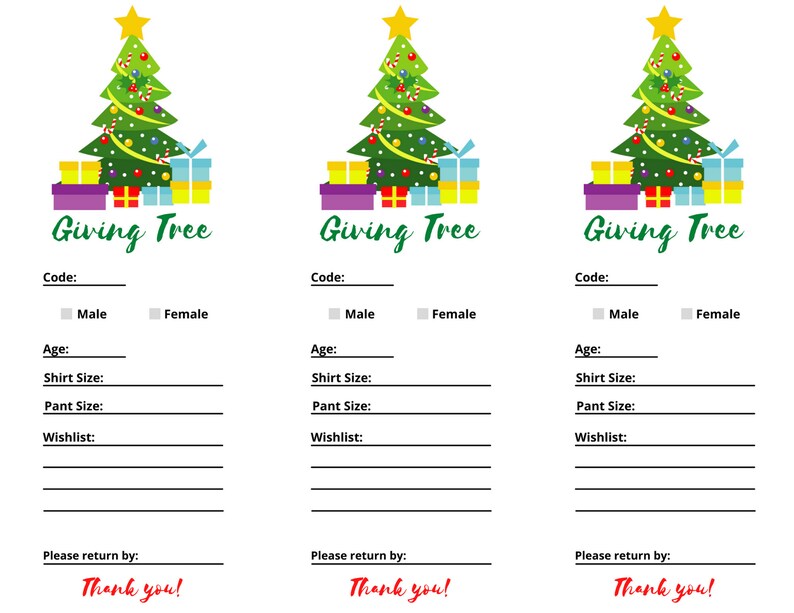 Angel Tree Gift Tag Giving Tree Gift Tag Gift Tag Angel Etsy