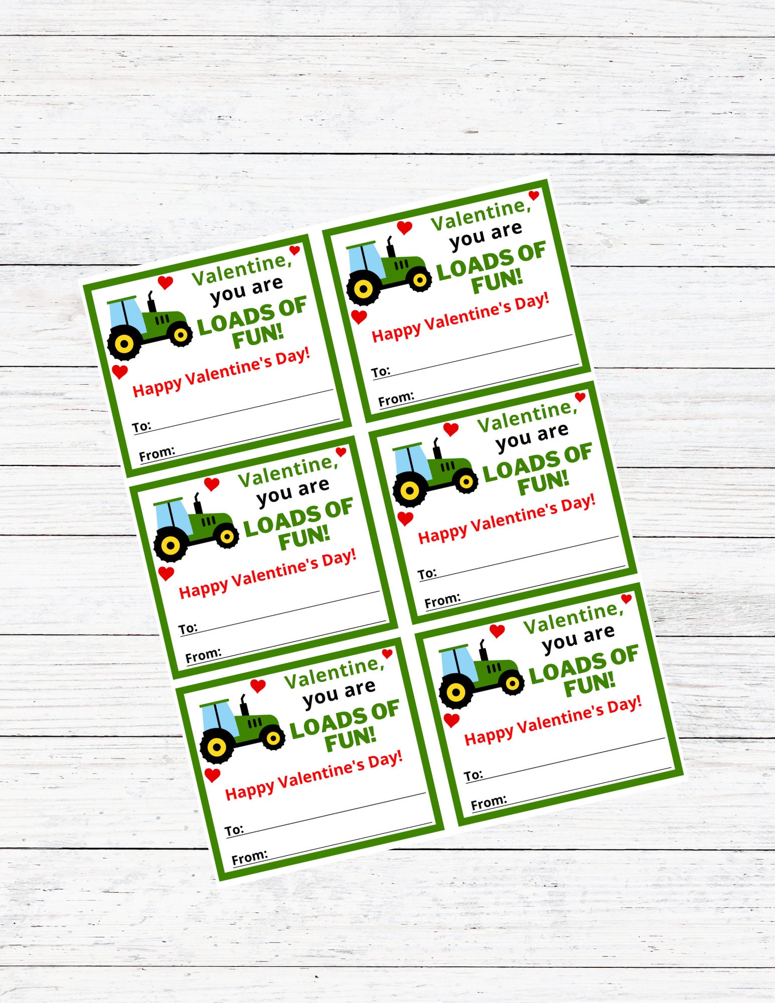 tractor-valentines-cards-printable-valentine-cards-etsy
