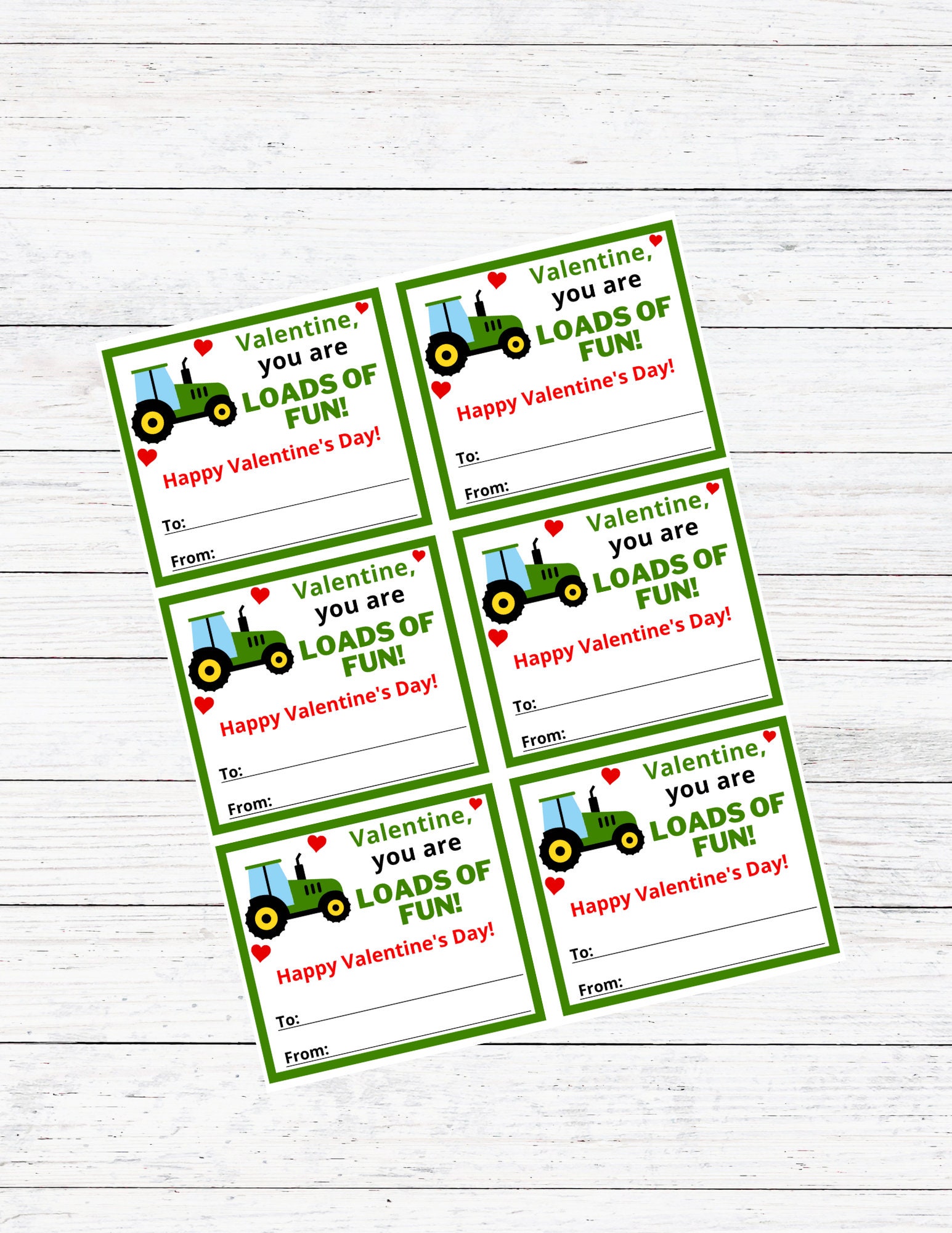 Tractor Valentines Cards Printable Valentine Cards Etsy Tractor Valentines Cards Printable Valentine Cards Etsy