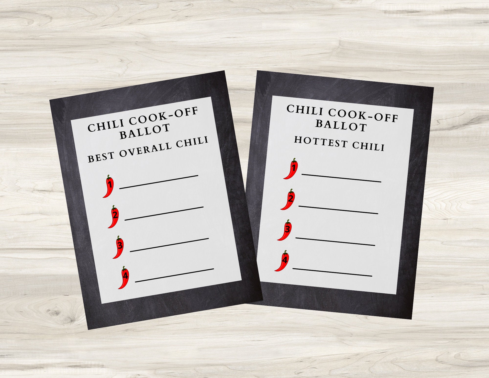 Chili Cook off Voting Ballot Printable Instant Digital Download Chili Chili Cook off Voting Ballot Printable Instant Digital Download Chili