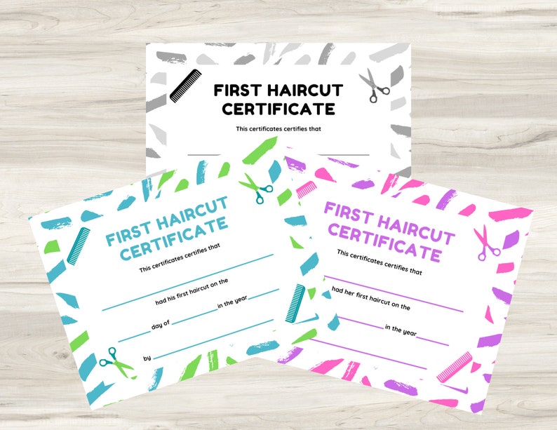 First Haircut Printable Certificate - Il 794xN.3535656805 E5xa 