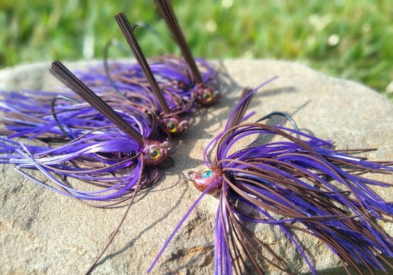 Peanut Butter & Jelly Swim Jig, Bass Fishing Lure - Etsy