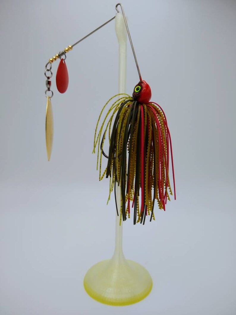 Watermelon Red Spinnerbait, Bass Fishing Lure Etsy