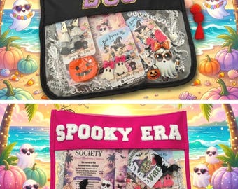 Summerween Travel Pouch | Spooky Summer Makeup Bag | Cute Halloween Pouch | Ghoul Girl Summer Pouch