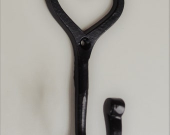 Traditional Classic Heart Cast Iron Coat / Hat Hook  121mm High