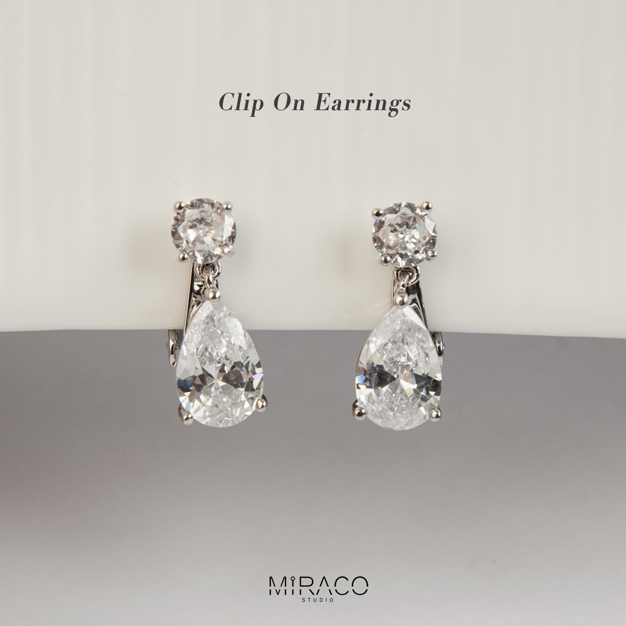 Clip on shop drop earrings