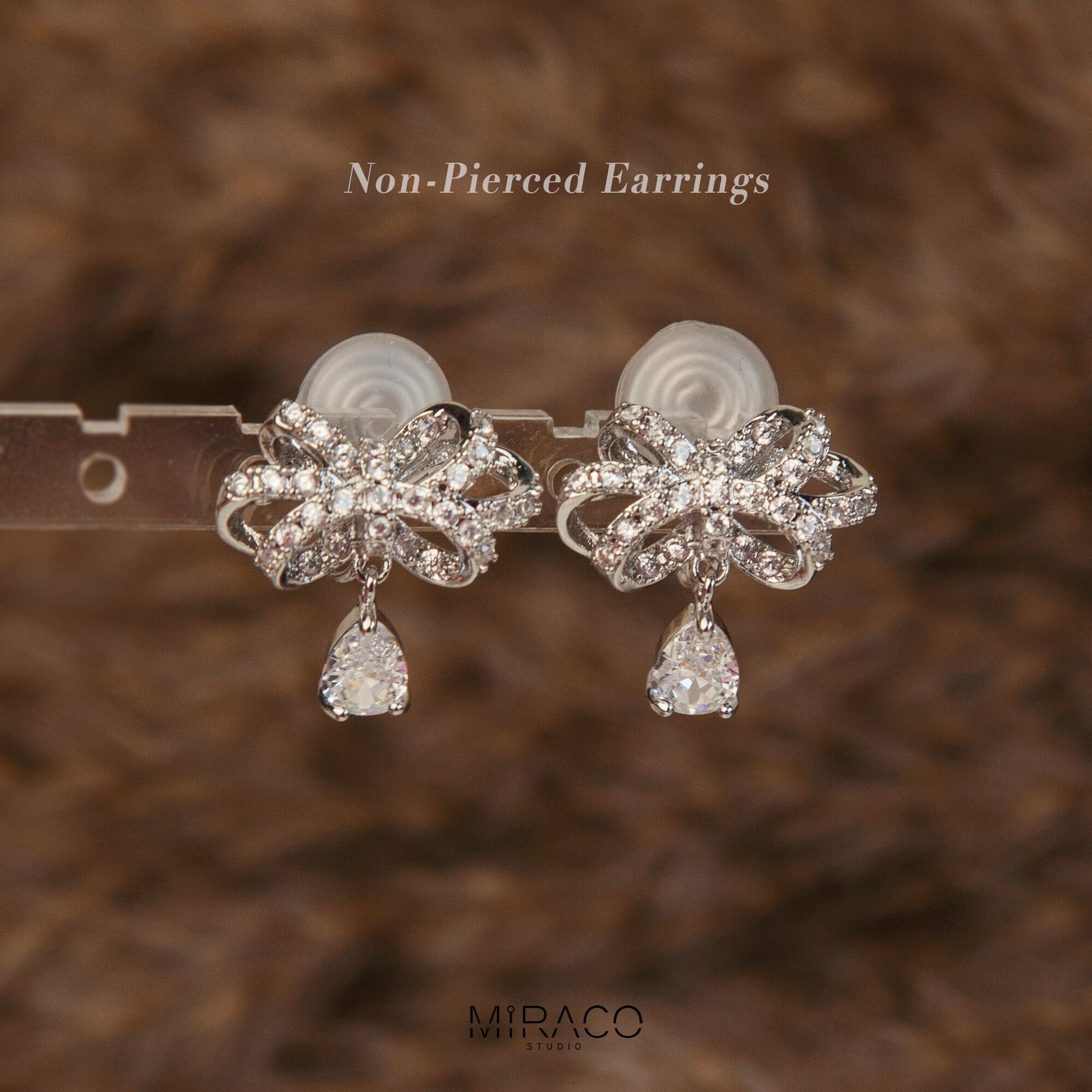 Real diamond clip on earrings sale