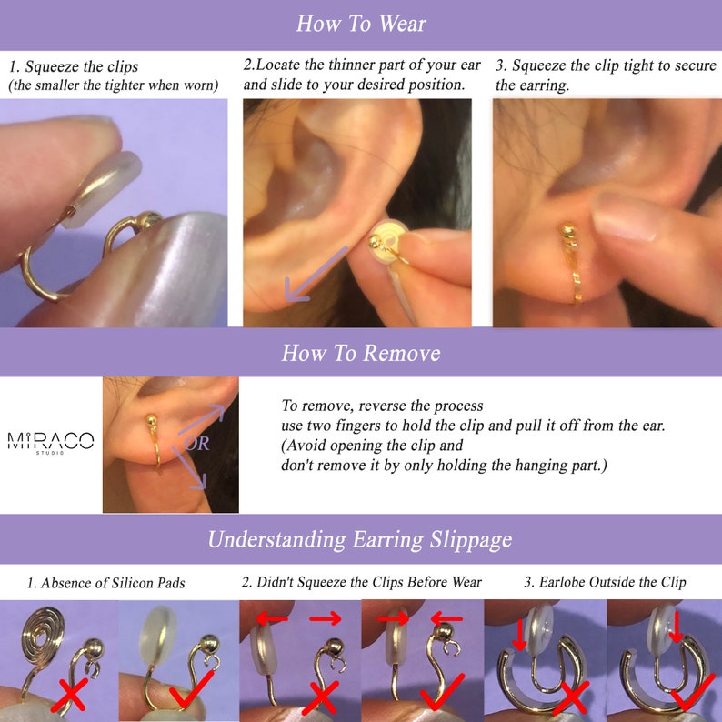 Minimalist Clip On Huggie Earrings, Huggie Hoop Earrings in Gold & Silver, Everyday Simple Chunky Hoops, Coil Back Non Pierced Earrings image 9