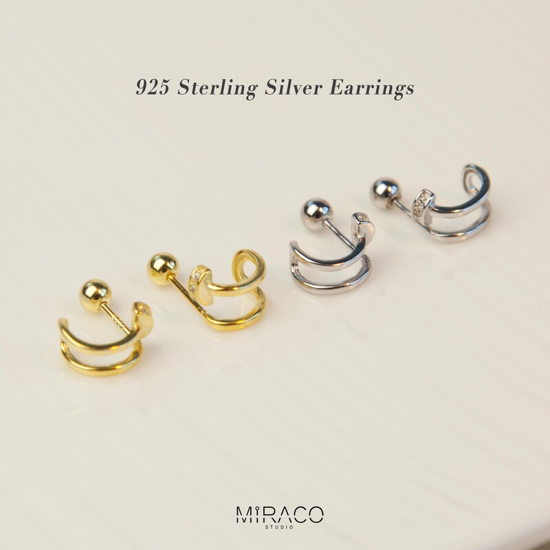 Birdie & Fern 2-in-1 Double-Hoop Earrings