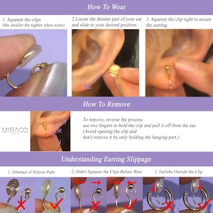 Minimalist Clip On Huggie Earrings, Huggie Hoop Earrings Gold Silver, Everyday Simple Medium Hoops, Non Pierced Earrings, Invisible Ear Clip image 10