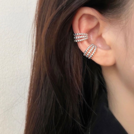 Silver ear cuffs for unpierced ears deals