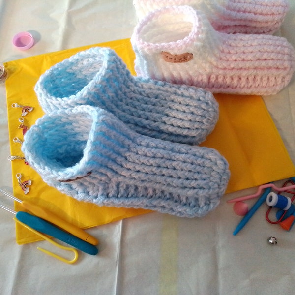 Crochet Warm House Slippers, Handmade Foot Warmers, Thick Soft Cute House Socks, Autumn Winter Cozy Foot Wear.