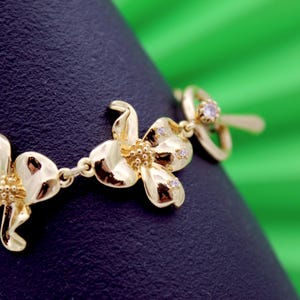 Real 18K Gold plated bracelet &quot;After the rain&quot;