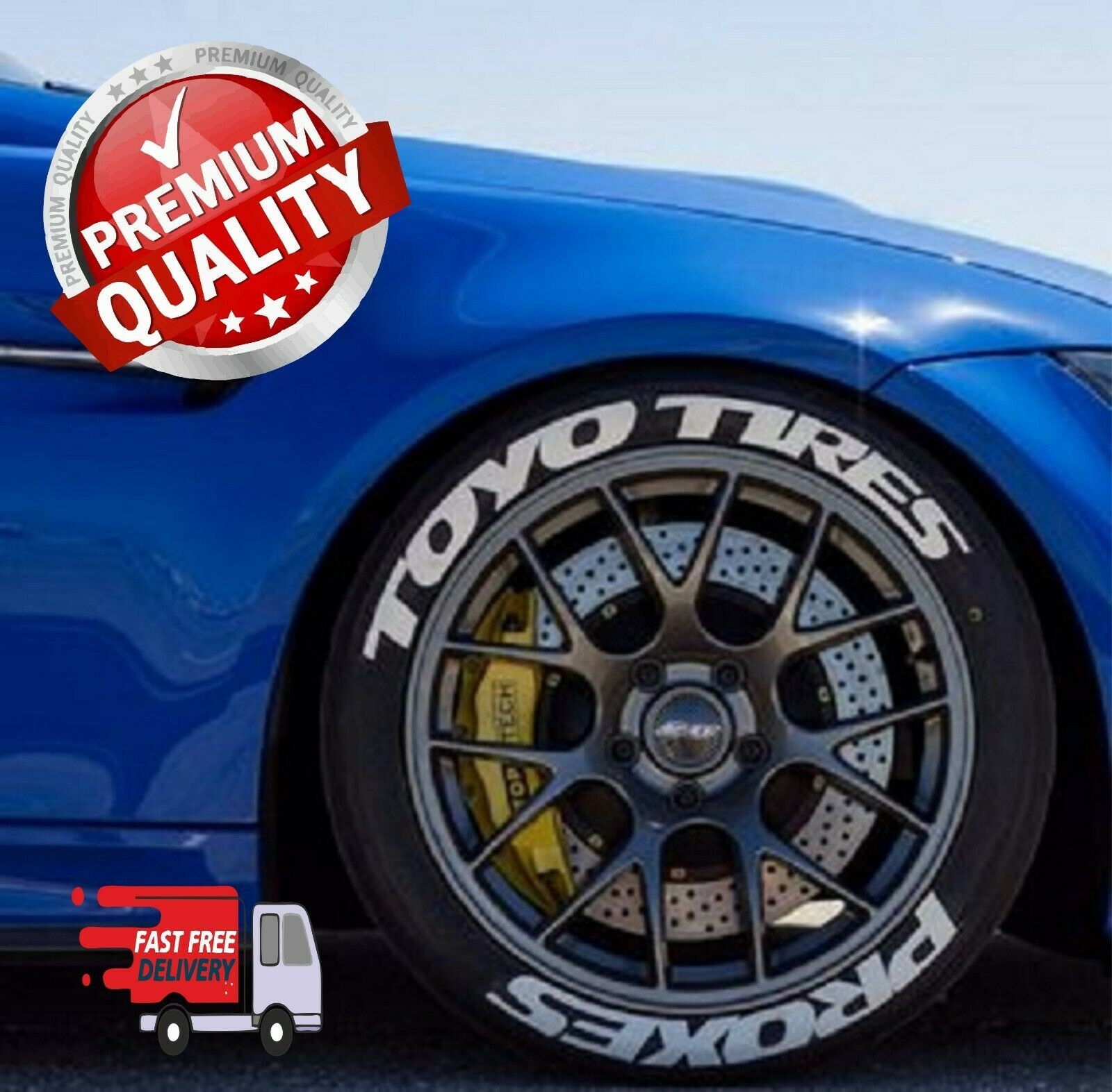 Reifen Schriftzug Toyo Tyres proxes 1,25 Zoll Permanent erhöhter Reifen  Aufkleber passend für 1622 Set für alle 4 Reifen universelle  Montage-EXPRESS-VERSAND - .de
