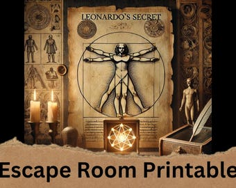 Da Vinci&#39;s Puzzle Adventure: DIY Escape Room Game - Print and Play Fun