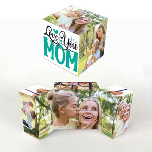 Personalized Gifts for Mom, Personalized Photo Cube, Birthday Gift for mom, Mother Daughter Gift, Special Photo Album, Customizable Gift