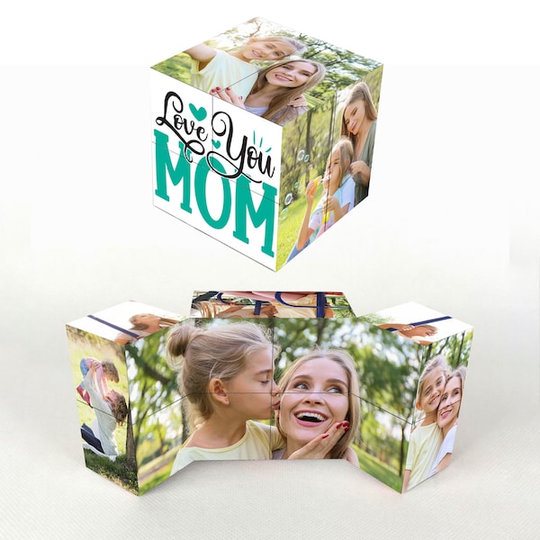 Personalized Gifts for Mom, Personalized Photo Cube, Birthday Gift for mom, Mother Daughter Gift, Special Photo Album, Customizable Gift