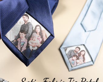 Toppa per cravatta personalizzata con foto, regalo per la festa del papà, padre della sposa, bomboniere per matrimonio, sposo, regalo di compleanno, regalo di anniversario, stacca e attacca