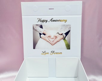 Scatola regalo con foto personalizzata per amici, scatola regalo personalizzata, scatola regalo di ringraziamento, scatola regalo di nozze, scatola regalo per damigelle d'onore, regalo ricordo con foto