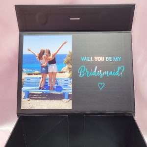 Will You Be My Bridesmaid, Personalized Photo Bridesmaid Gift Box, Custom Bridesmaid Proposal, Thank You Gift Box, Wedding Gift Box