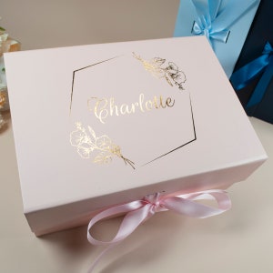 Custom Birth Flower Gift Box, Personalized Bridesmaid Gift Boxes, Will You Be My Bridesmaid, Birthday Gift Boxes, Bridesmaid Proposal Boxes