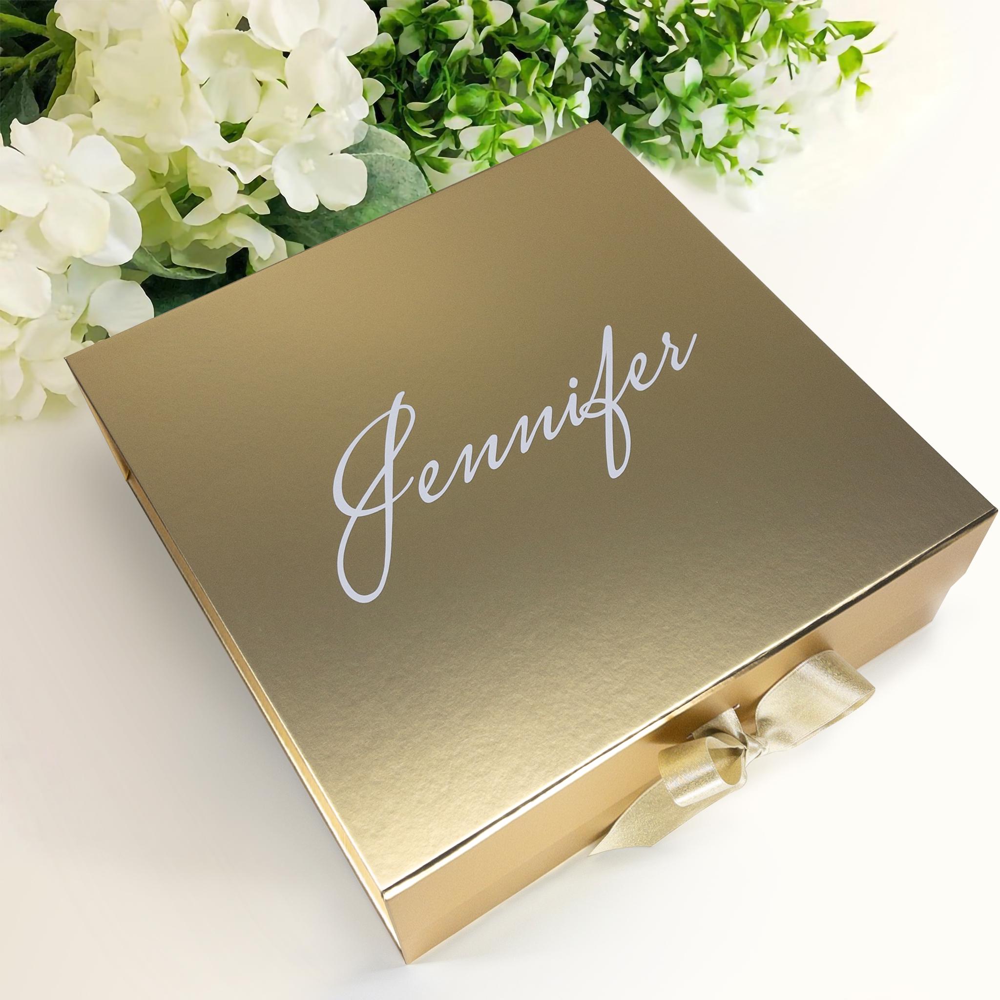 13"x13" Large Square Custom Gift Box With Magnetic Closure, Personalized Gift Box, Wedding Gift Box, Bridesmaid Gift Box, Self Care Gift Box