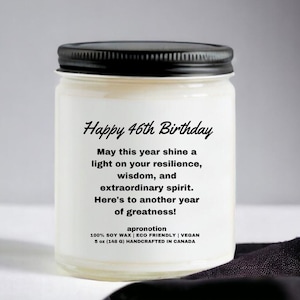 46th Birthday Candle Gifts For Women 46th Birthday Gift For Him Daughter 46th birthday gift for woman turning 46th Gift Her