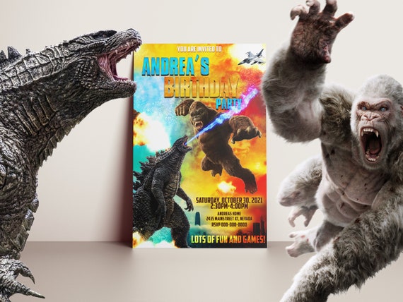 Godzilla vs King Kong Birthday Party Printable Kit